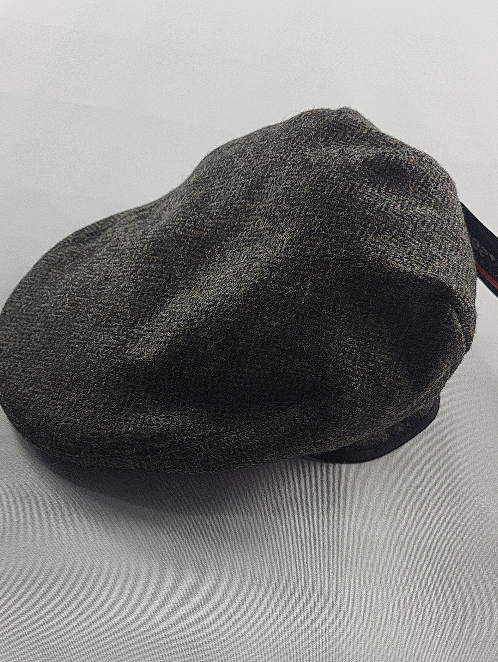 Ganka Gray Herringbone Tweed Wool Flat Cap Ivy Driving Hat